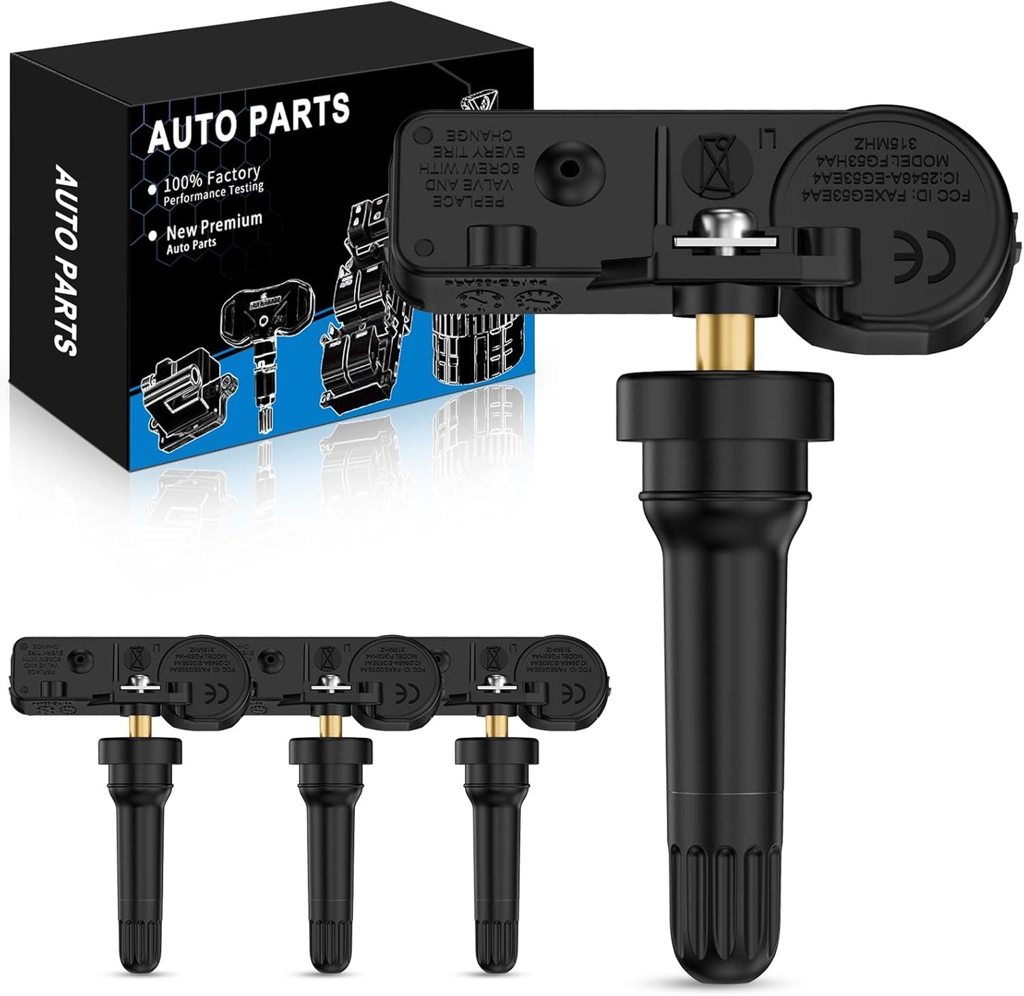 433MHz TPMS Sensors Pre-Programmed for:-Dodge Durango 2011-2015 Charger Challenger for:-Jeep Wrangler 2014-2019 Grand Cherokee for:-Ram 1500 2500 for:-Chrysler 300 OE#56029398AB