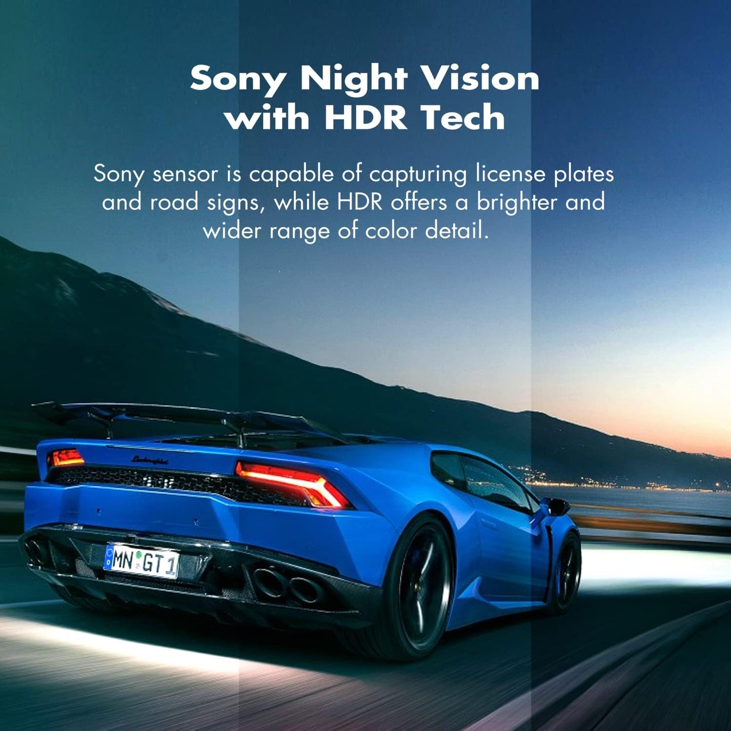 4K Dual Dash Cam Front and Rear, Wi-Fi GPS, 3 Inches IPS Touch Screen, Car Camera Driving Recorder with Night Vision, Parking Mode