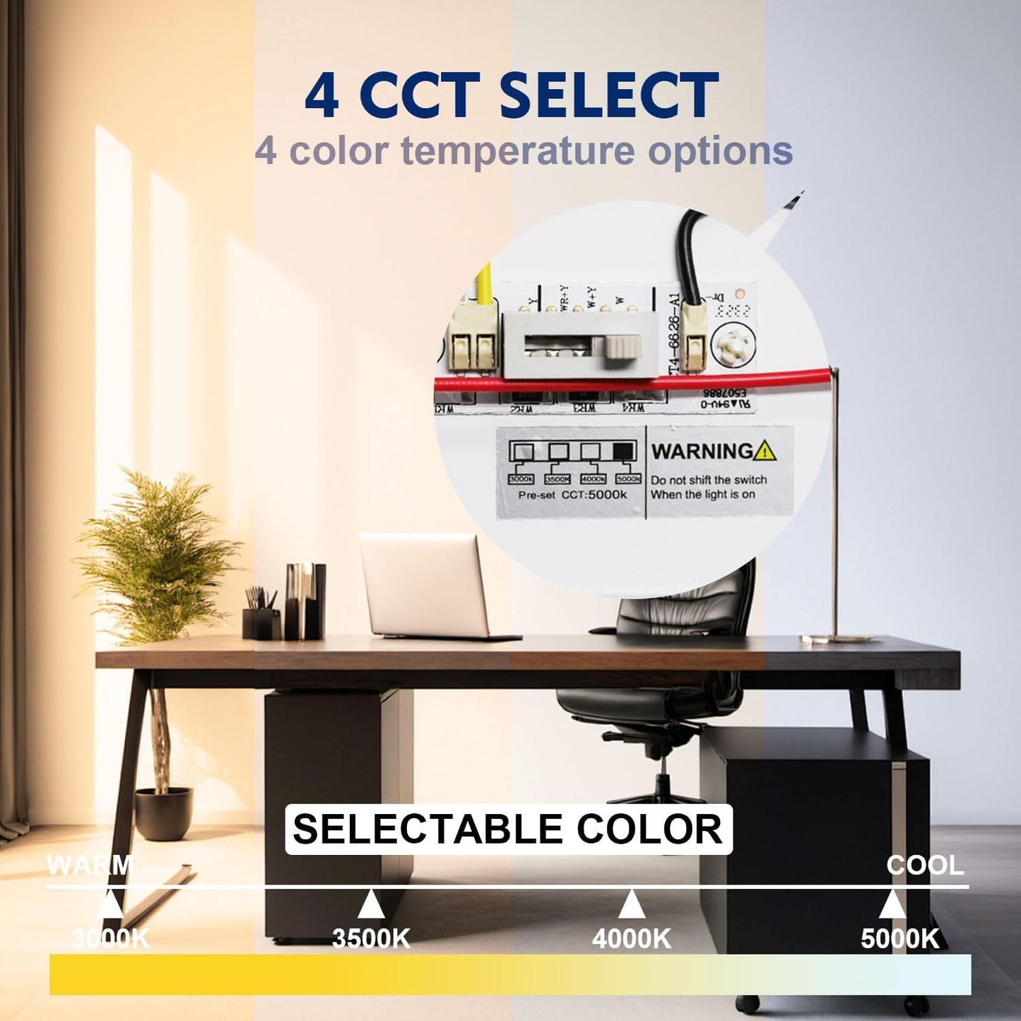 4PK 4FT LED Shop Light - 4 In 1 LED Wraparound Light Fixture, Hanging or Surface Mount for Garage, Office, Kitchen