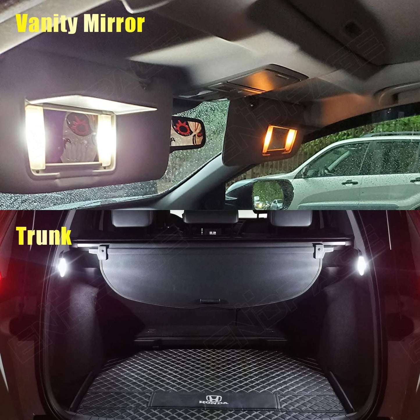 11-Pieces CRV HRV LED Interior Light Kit for Honda CR-V HR-V 2013 2014 2015 2016 2017 2018 2019 2020 2021 White 6000K Interior LED Lighting Package + License Plate Lights, Install Tool