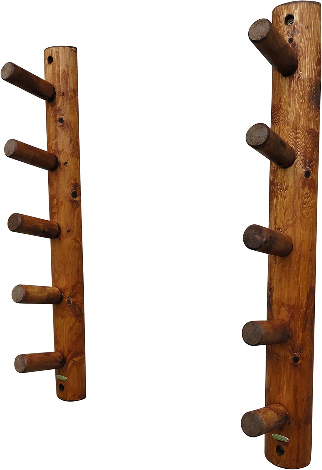 10-Place Wall-Mounted Ski Log Racks - Skis Wall Mount Garage Racks, Indoor & Outdoor Vertical Ski Holders for Walls, Hangers for Skis Indoor Storage Rack, Garage Hanging Rack - Canyon Brown