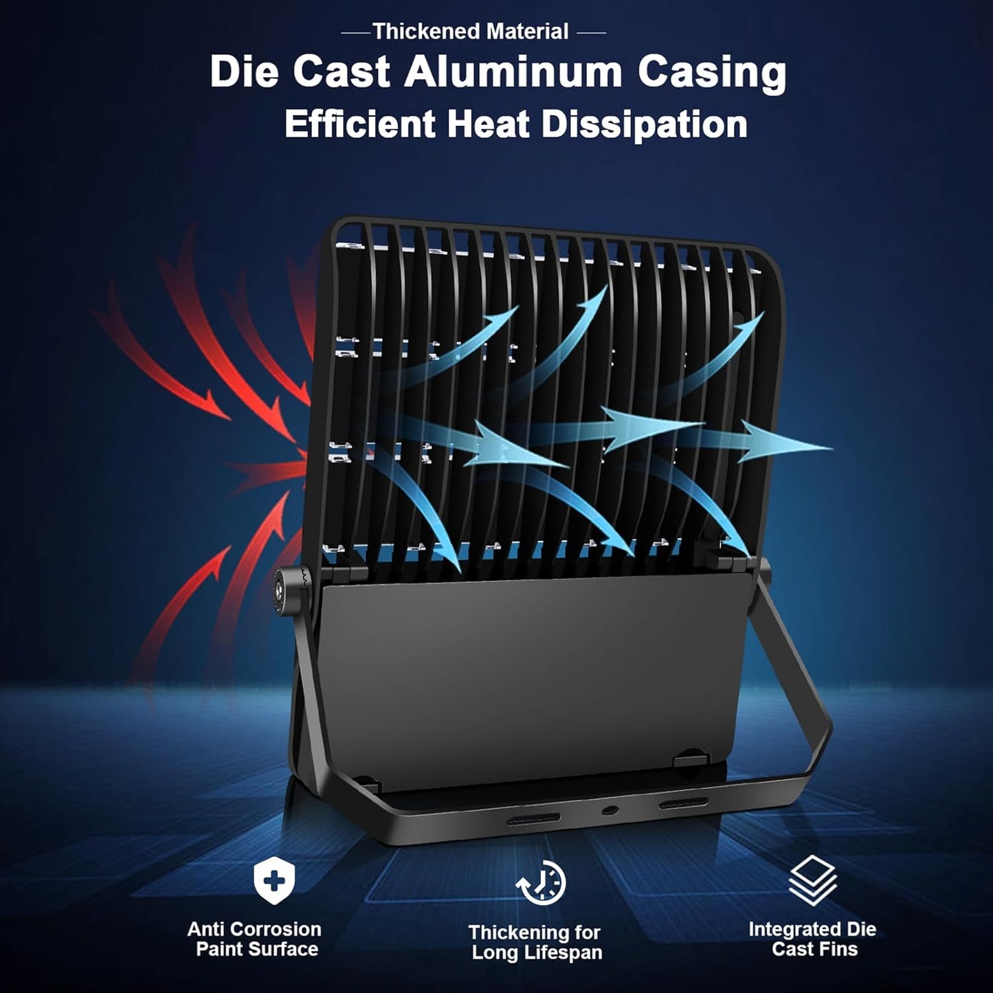 360W LED Stadium Lights Ultra-Brightness 50800 Lumen 5000K Daylight Outdoor Stadium Floodlights Commercial IP65 Field Arena Light with Adjustable Bracket 2 Pack