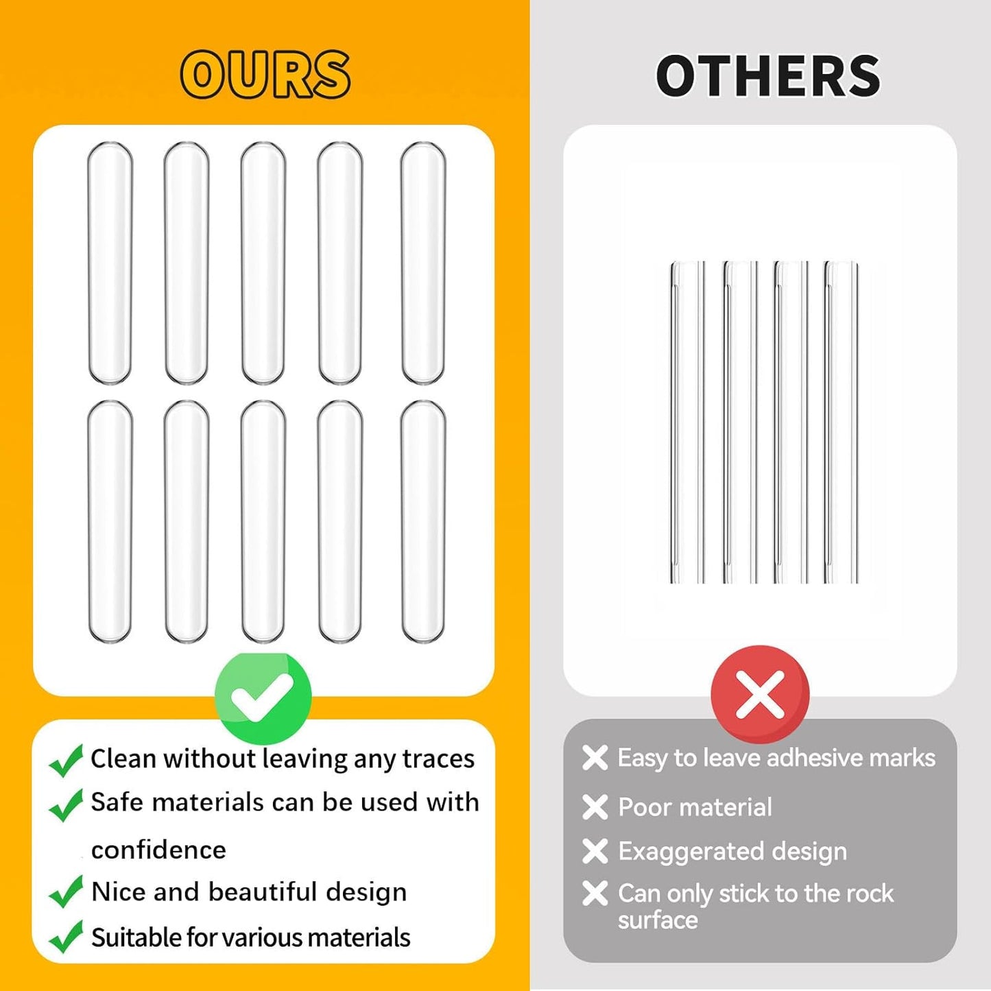 10pcs,Wall Bumpers,Door Stoppers,Furniture Bumper,Silencing pad,Anti collision pad,Using for Refrigerator door,Entrance doors,Cabinet doors,Toilet covers,Table corners(M, 6.3*1cm(2.48*0.39in)