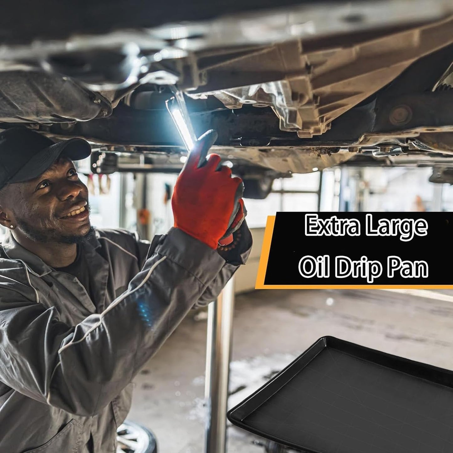 6Pcs Auto Oil Drip Pan Extra Large Oil Drip Pan for Under Car to Keep Garage Floor Show Room Driveway Safe and Clean(35.4 x 24 x 1.6 inch) (6PCS)