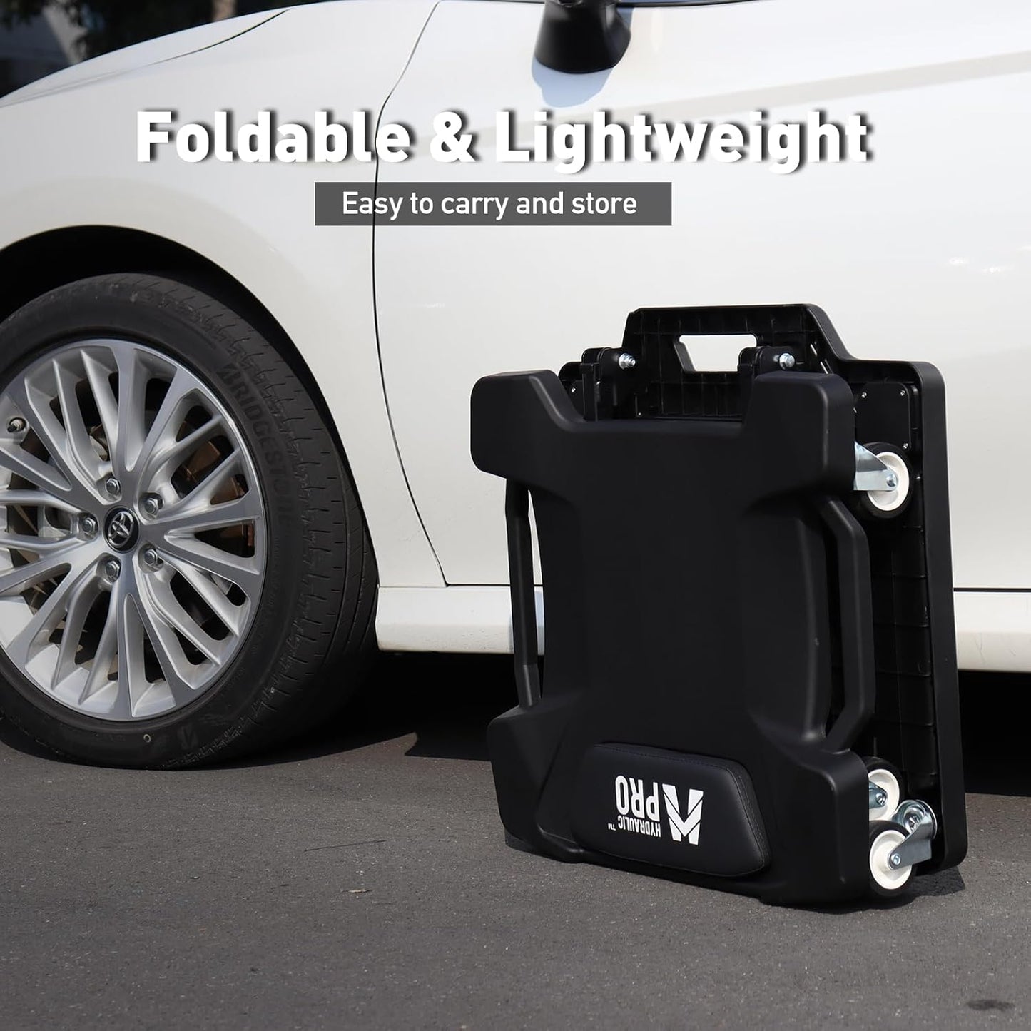 41" Foldable Mechanic Creeper with 6 Swivel Wheels, Low Profile Design with Padded Headrest & Tool Trays, 330 lbs Capacity, Creepers Automotive for Garage Repair