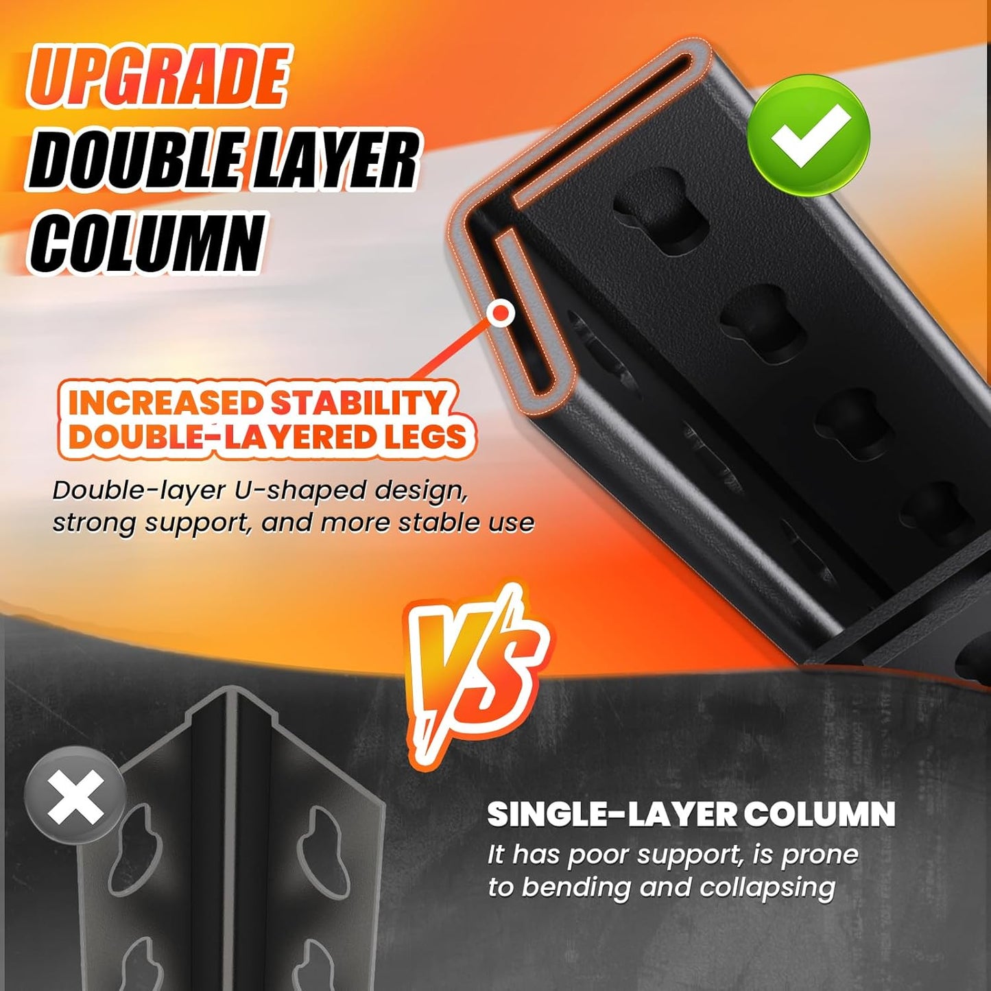 72" H*36'' Storage Shelves 2500lbs Garage Shelving, Adjustable Heavy Duty Garage Shelves, Easy to Install Metal Shelving Wood Shelving Unit, Storage Shelf for Basement Warehouse