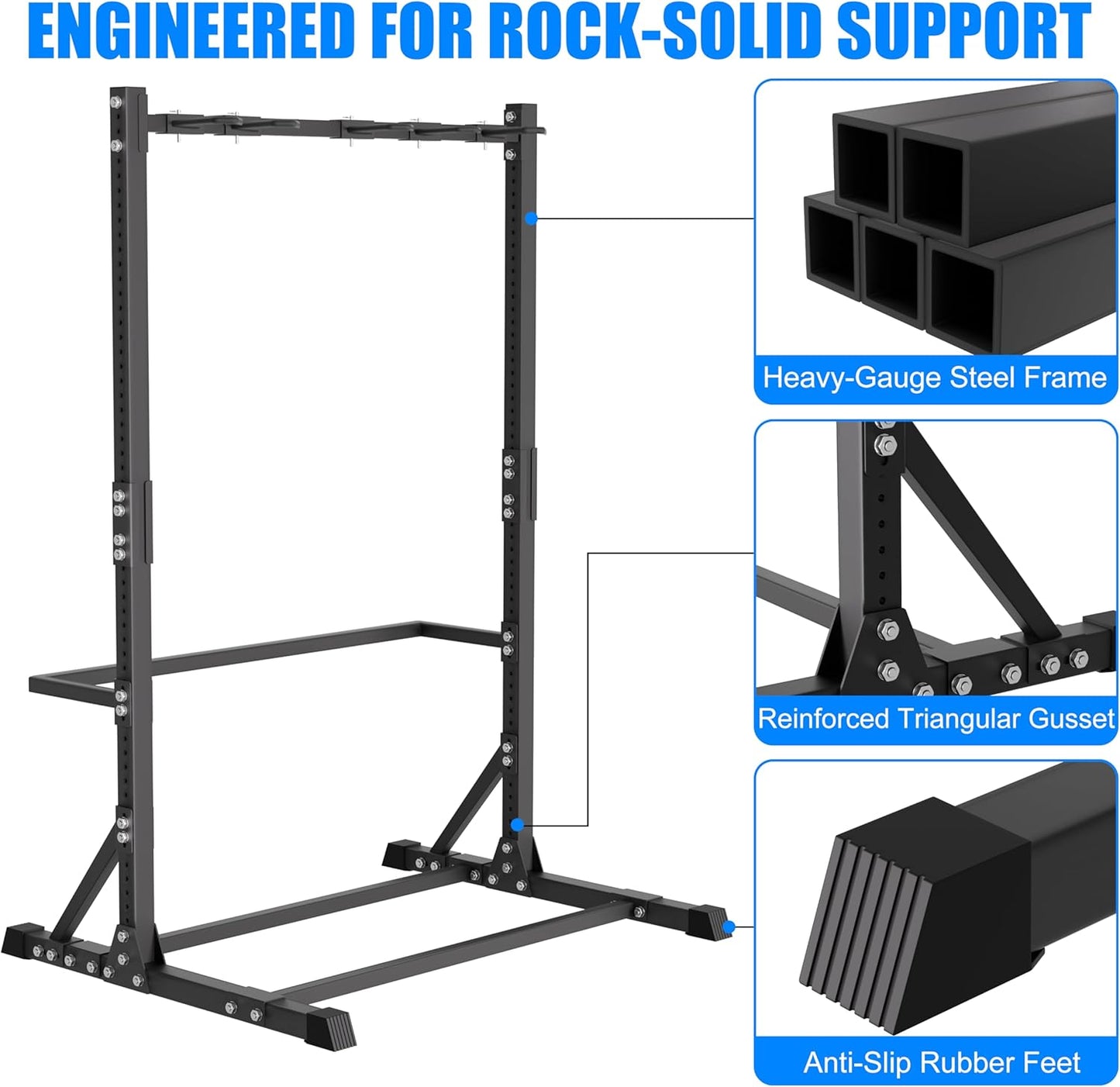 5 Bike Storage Rack, Freestanding Vertical Bicycle Stand for Garage & Indoor Use, 300 LBS Capacity - Space Saving Floor Organizer