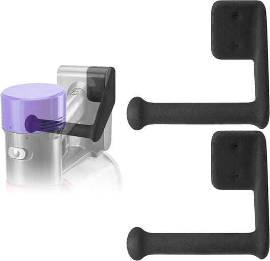 2 Pack Easy Access Cordless Vacuum Wall Mount Holder – Heavy Duty Metal Wall Rack with Rubber Coating, Fits for Shark Handheld IX-Series & Dyson V-Series Stick Vacuums, Garage Shed Storage Brackets