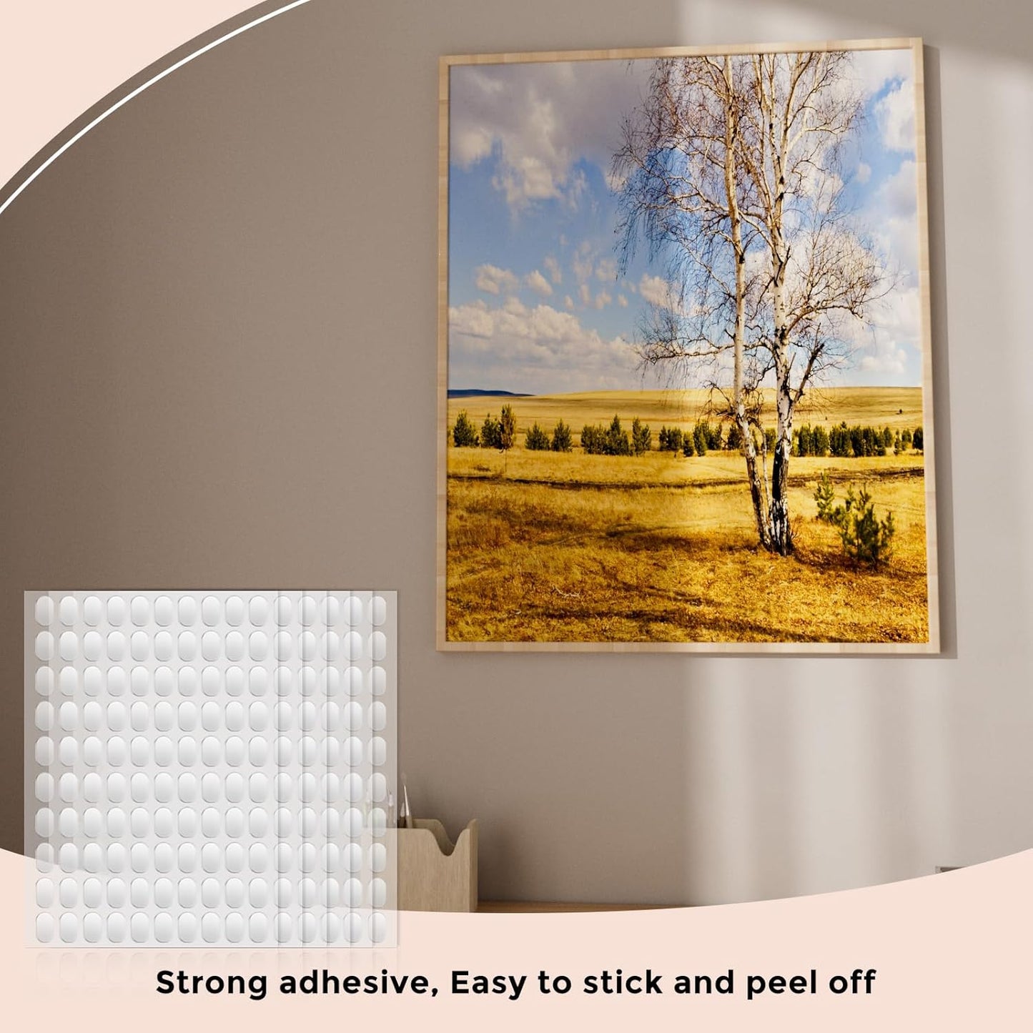 600pcs Double Sided Tape Wall Nano Sticky Dots Mounting Putty Two Sided Adhesive Strips Museum Putty Sticky Tack No Traces - Crafts Poster Decoration Picture Hanging Crafting Party 0.47"*0.75" Oval