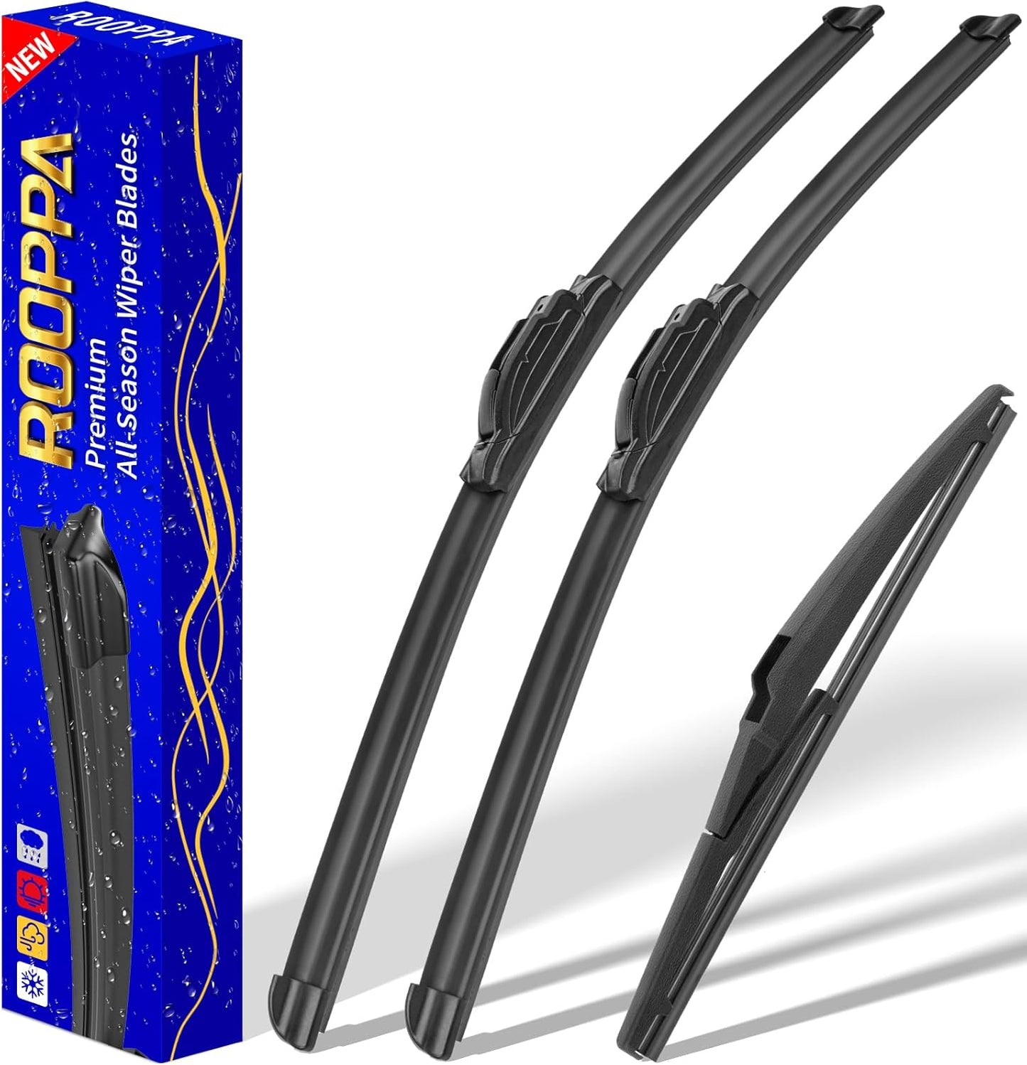 3 wipers Replacement for 2011-2015 Kia Sorento/2010-2019 Kia Soul/2018-2019 Kia Soul EV, Windshield Wiper Blades Original Equipment Replacement - 24"/20"/11" (Set of 3) U/J HOOK