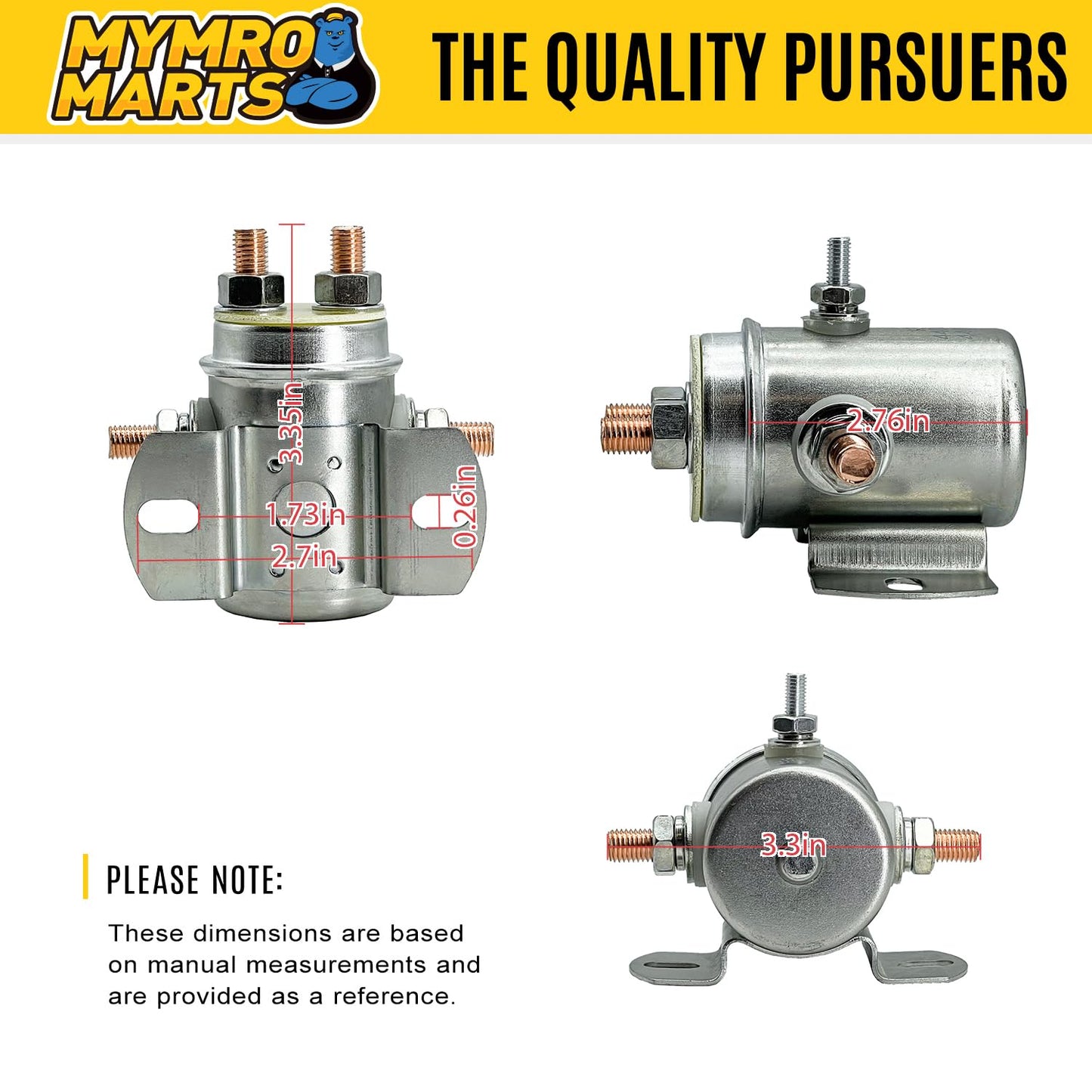 240-01009 Winch Motor Golf Cart Solenoid Compatible with/Replacement for 5 Term 12 Volt Hd 15-301, 15-338, 15-341, SBD4201, SBD4201D, SBD4201E, SBD4202D 440003, 440110