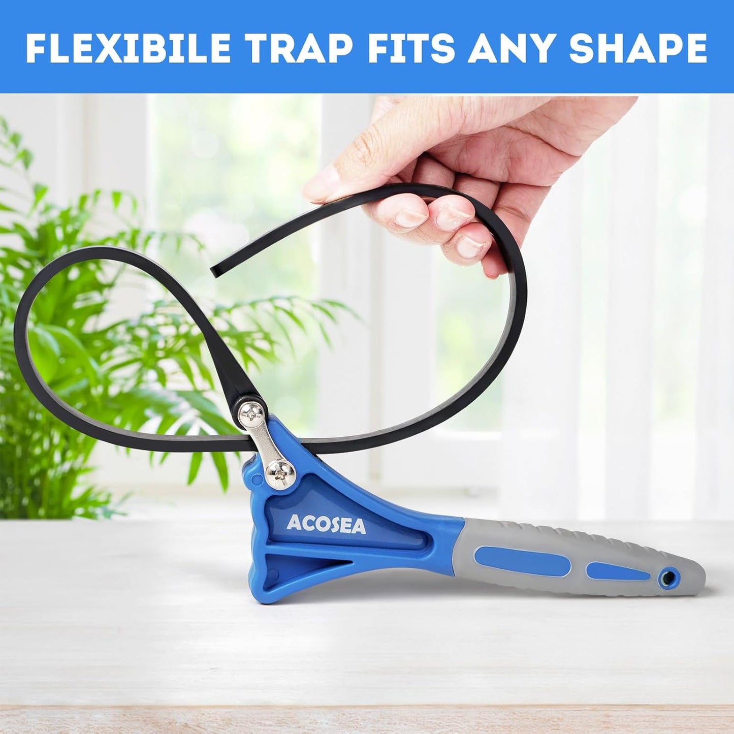 2-Pack Strap Wrench, 6" and 4" Rubber Strap, Adjustable Blet Jar Opener, Water Filter Plumbing Faucet Tool