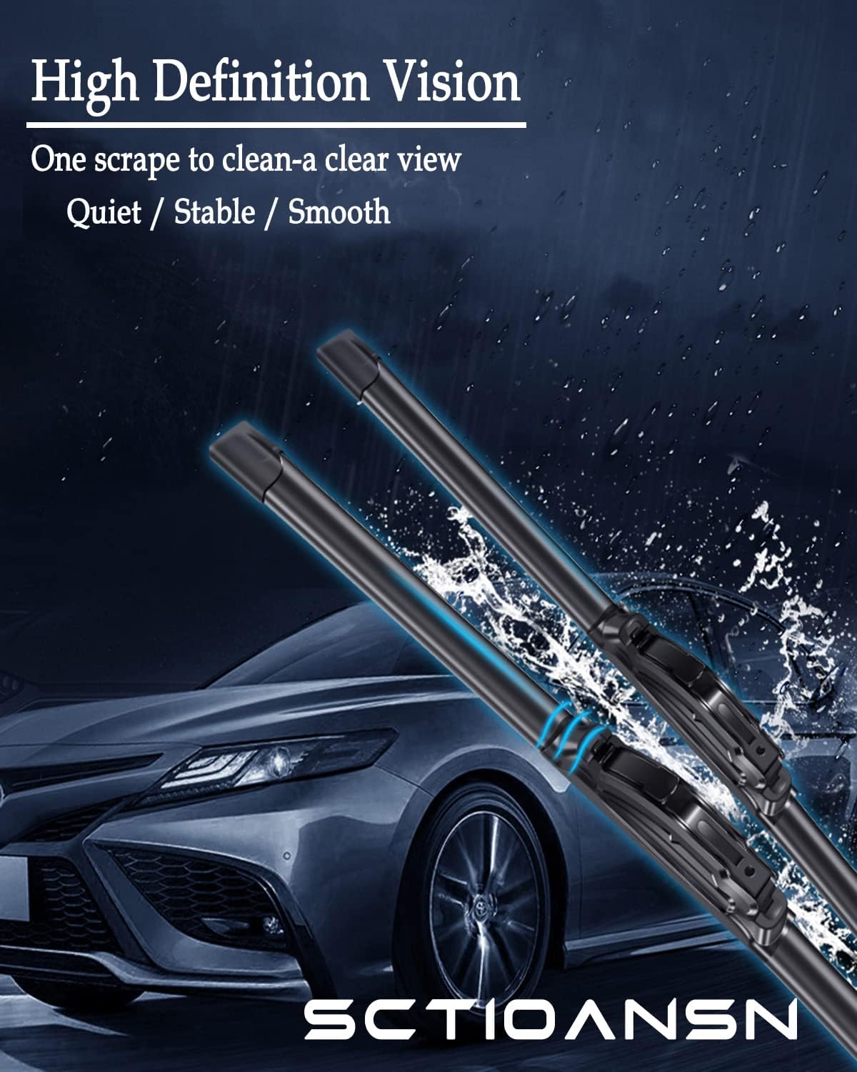 3Pcs Windshield Wiper Blades for Jeep Liberty 2008 2009 2010 2011 2012, Original Equipment Automotive Replacement Windshield Wiper Blades for My Car- 19"/19"/14T" (Pack of 3) J- HOOK