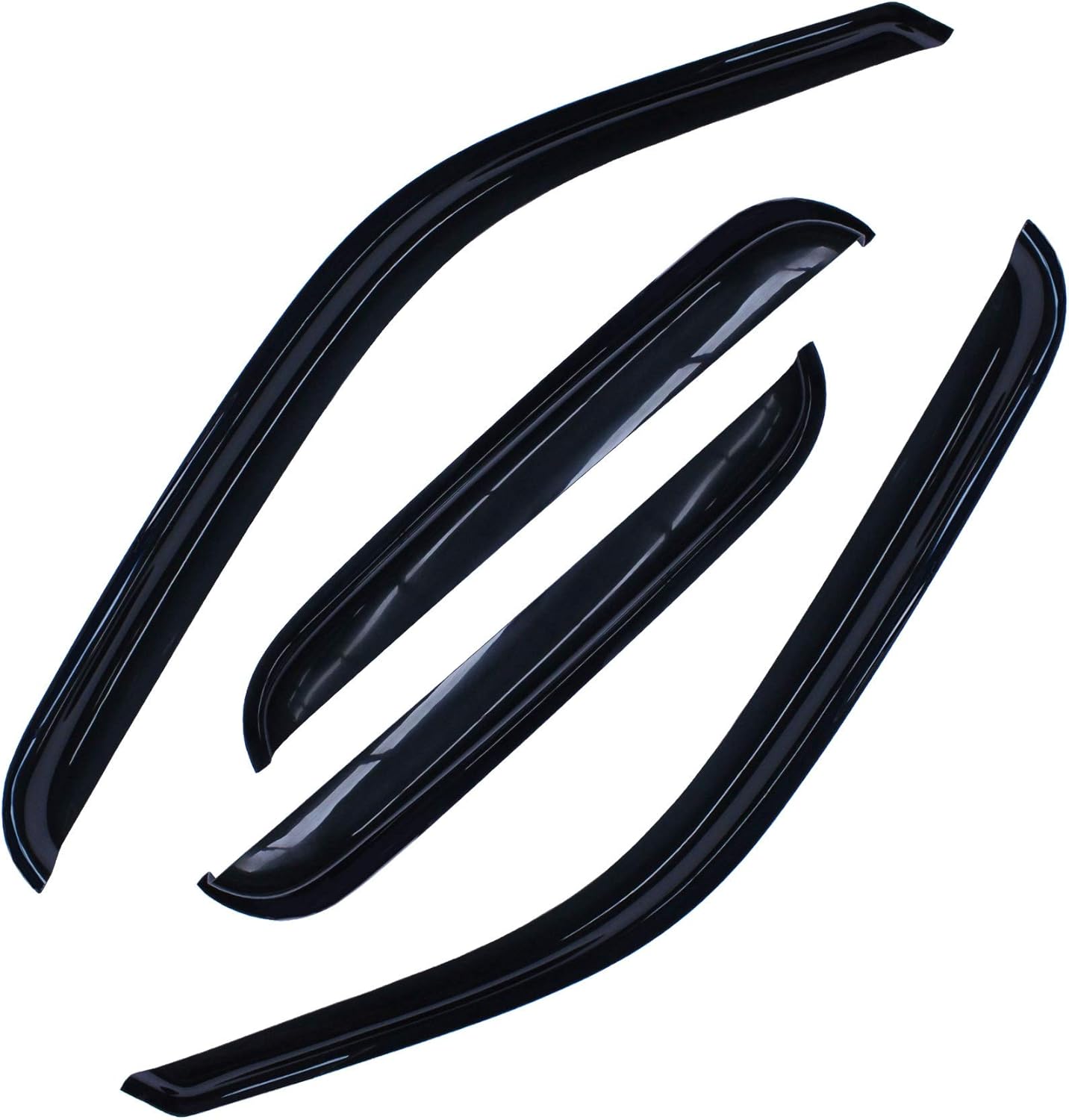 4pcs Side Window Deflectors Window Visors for 97-13 Expedition Sun/Rain Guard Visor
