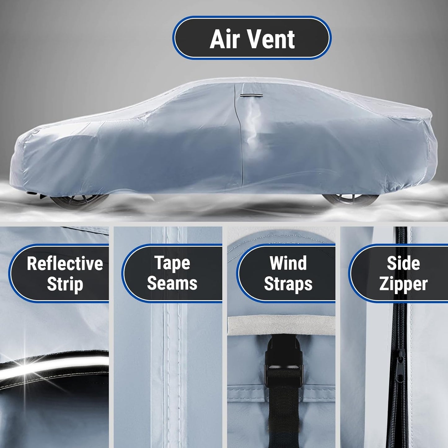 iCarCover Custom Car Cover for Volkswagen Karmann GHIA, Waterproof All Weather Rain Snow UV Sun Hail Protector for Automobiles, Automotive Full Exterior Indoor Outdoor Car Cover (Year Fits 1955-1974)