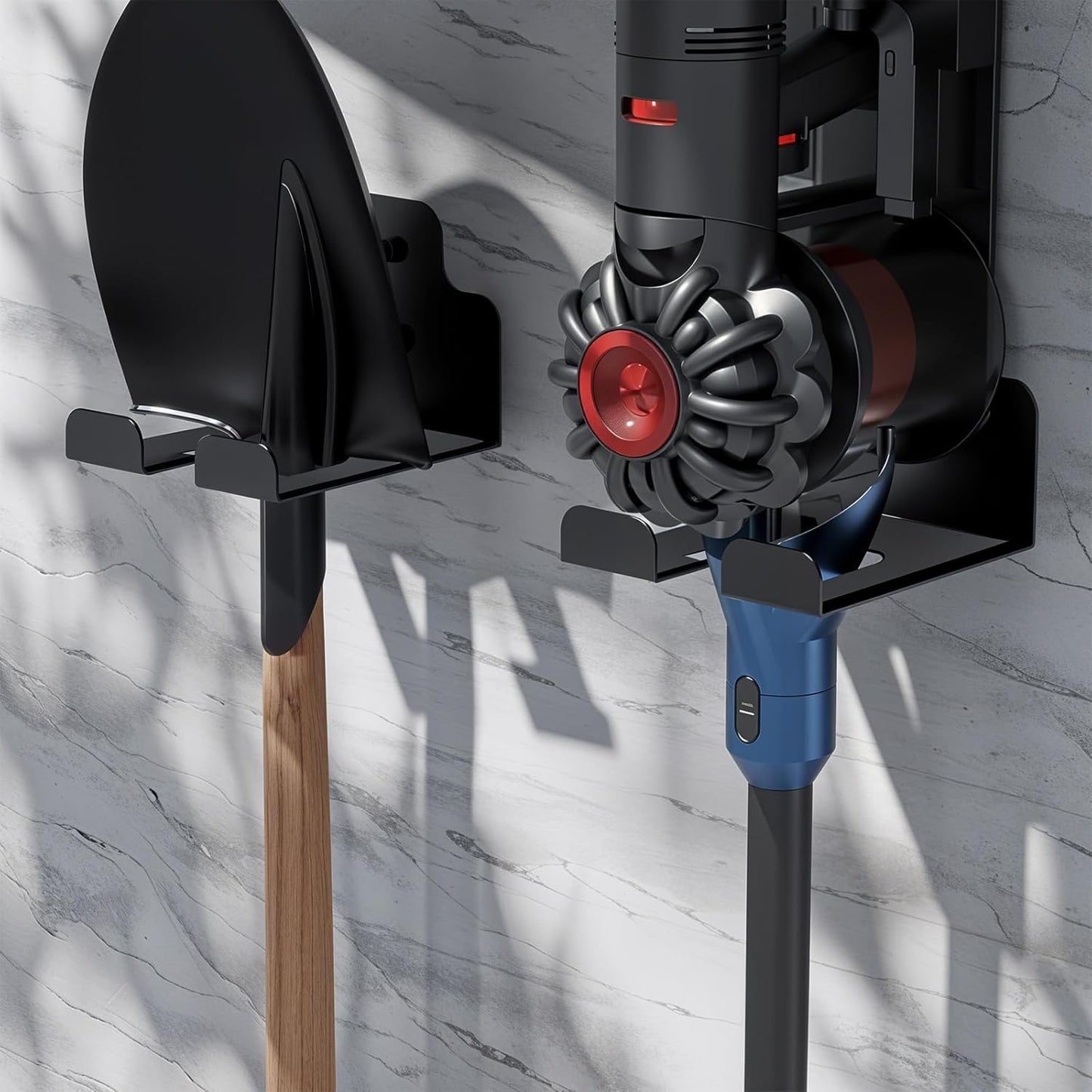 2 Pack Garage Organizer Trimmer Rack, Garden Power Tool Hanger Weed Whackers Holder Wall Mounted for Grass Trimmer, Hedge Trimmer, Garage Trimmer, Garden Tools