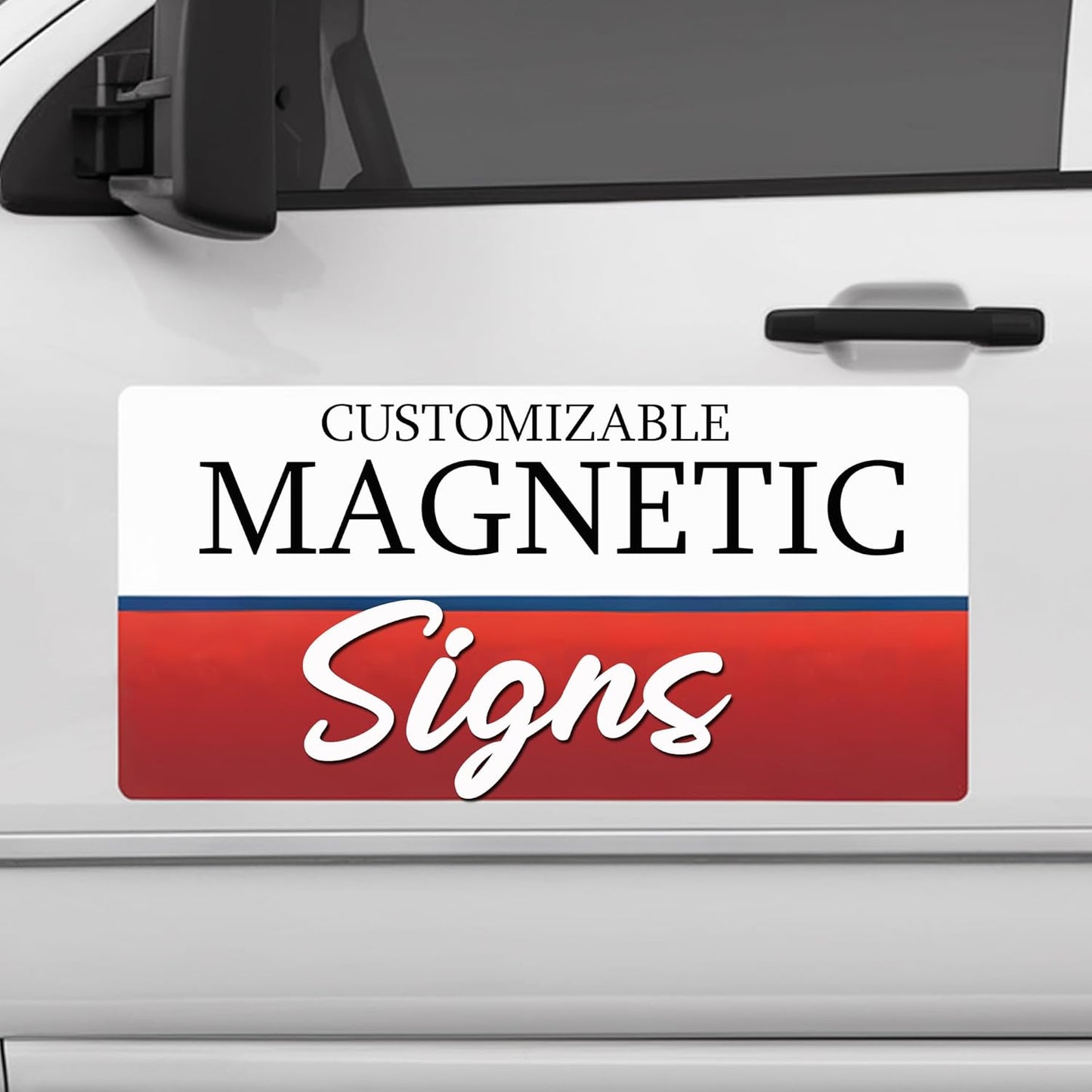 2 Pack (12in x 24in) Custom Car Magnets for Business - Personalized Magnetic Signs for Vehicles and Fridge. Custom Magnetic Signs for Cars, and Magnetic Solutions for Business Promotion.