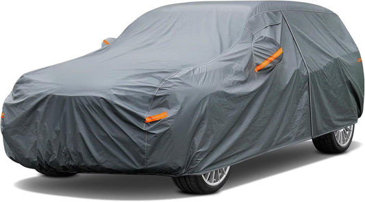 16 Layers SUV Car Cover Waterproof All Weather Heavy Duty, Universal Fit Toyota RAV4, Honda CRV, Tesla Model Y, Audi Q5, Chevrolet Equinox, Nissan Rogue, Kia Sorento, Mitsubishi Outlander etc.