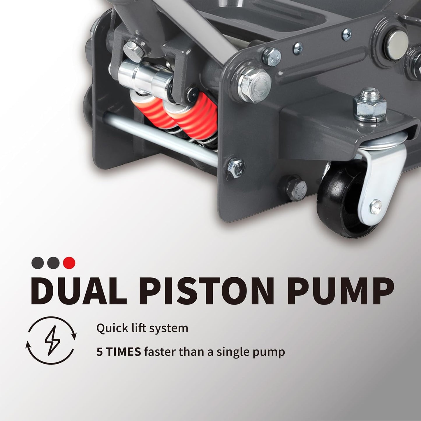 3-Ton (6600lbs) Low Profile Hydraulic Heavy-Duty Steel Floor Jack with Dual Pistons Quick Lift Pump, Home and Workshop Car Maintenance for Various Vehicles (Orange, 3 Ton Low Profile)