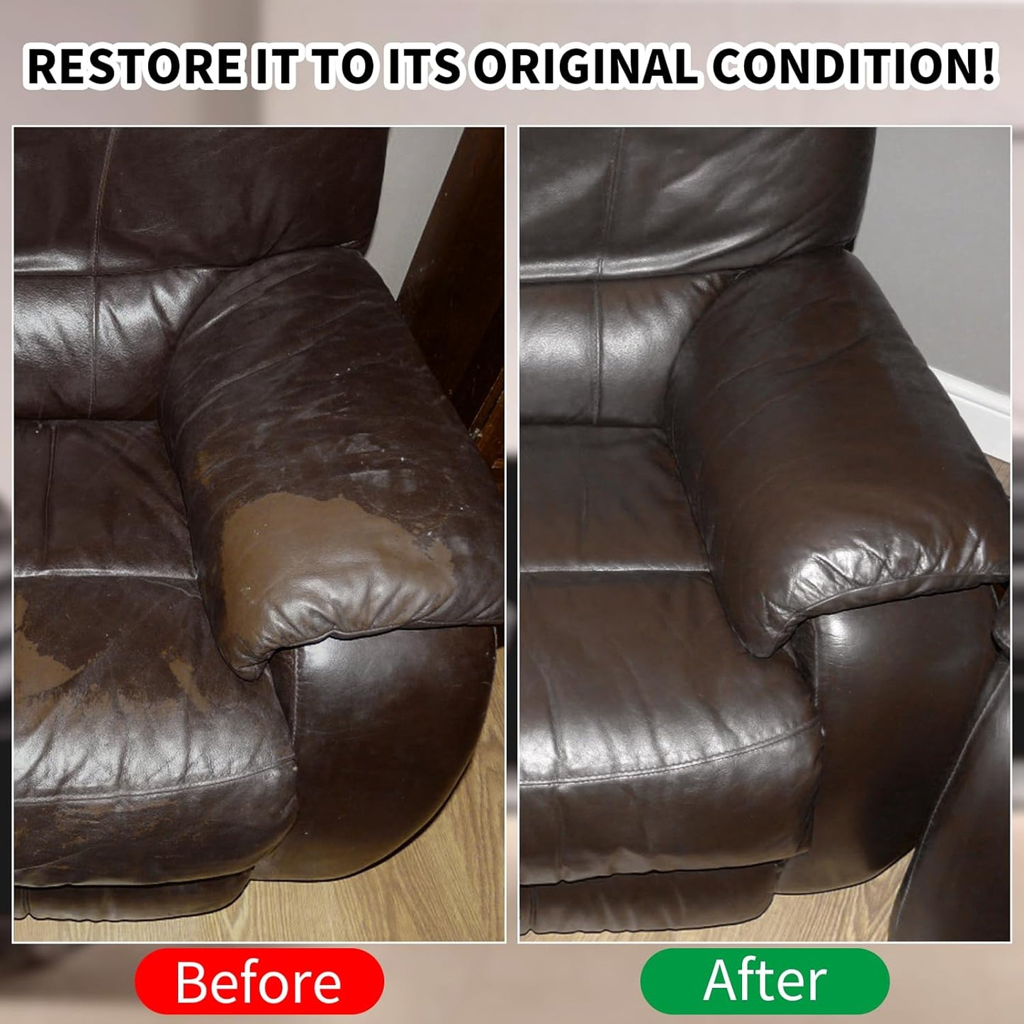 8.5oz Leather Recoloring Balm with 100ml Mink Oil,Dark Brown Leather Repair kit for Furniture and Car Interior,Leather Couch Scratch Repair,Leather Dye Paint,Mink Oil for Leather