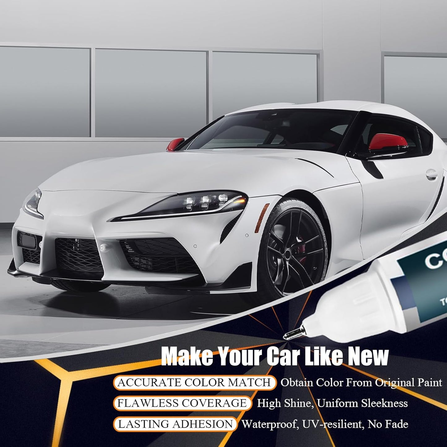 1J9 Celestial Silver Metallic Touch Up Paint for Toyota, Car Paint Pen Scratch Repair Two-In-One Touch Up Paint, Premium Car Scratch Remover for Deep Scratches