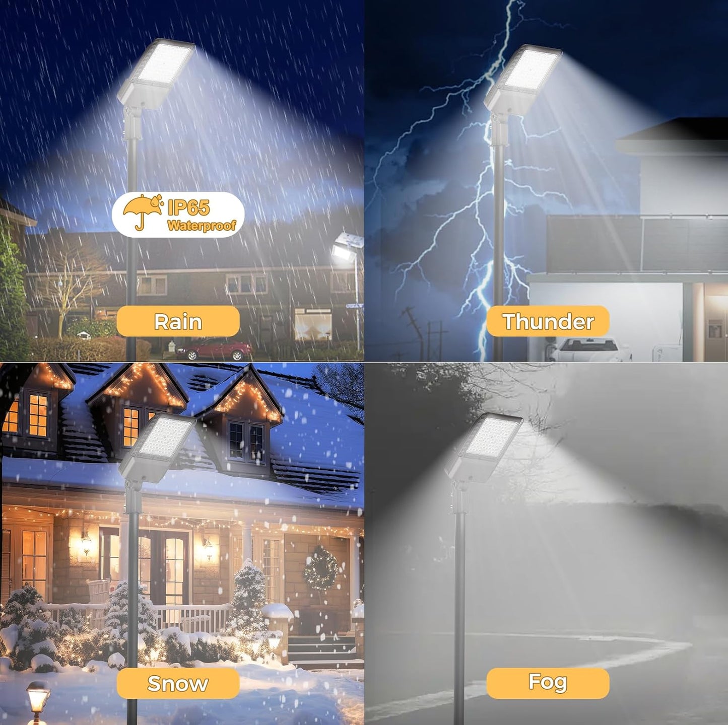 240W LED Parking lot Lights Commercial Area Oudoor Lighting LED Street Lights with Dusk to Dawn Photocell 43200Lm(180LM/W) 6000K IP65 Waterproof 100-277V for Driverway Parking Lot 9 Pack