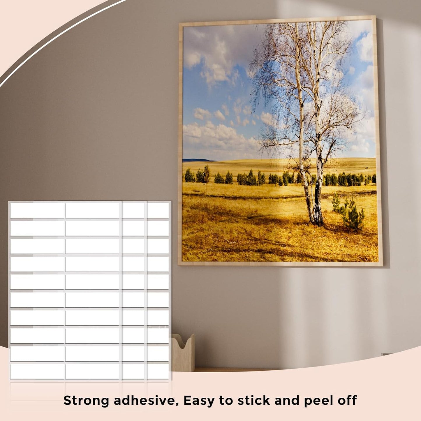 270pcs Double Sided Tape Wall Nano Sticky Dots Mounting Putty Two Sided Adhesive Strips Strong Sticky Tack No Traces - Crafts Poster Decoration Picture Hanging Crafting Party - 0.8" Round & Strips