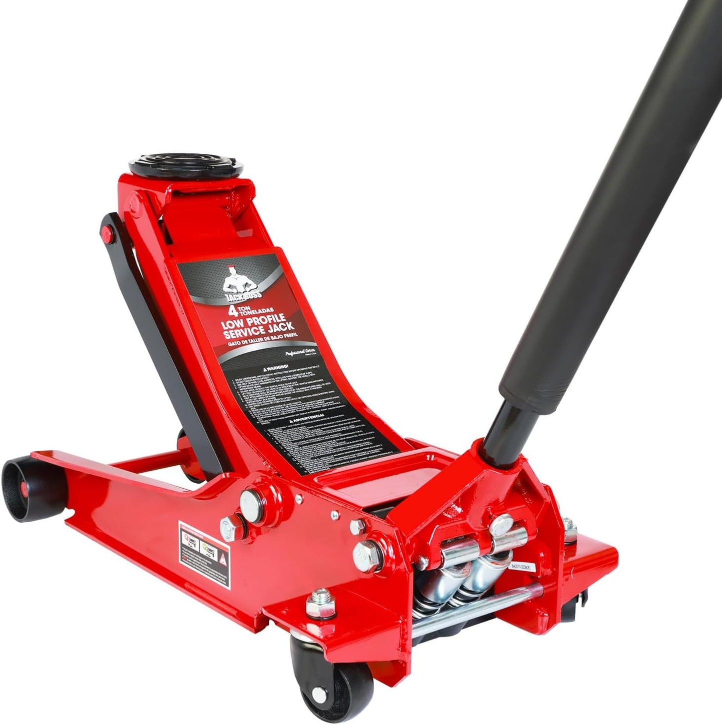 4 Ton Floor Jack Hydraulic Low Profile Floor Jack with Dual Piston Quick Lift Pump, 4 Ton (8,800 lbs) Capacity, Red