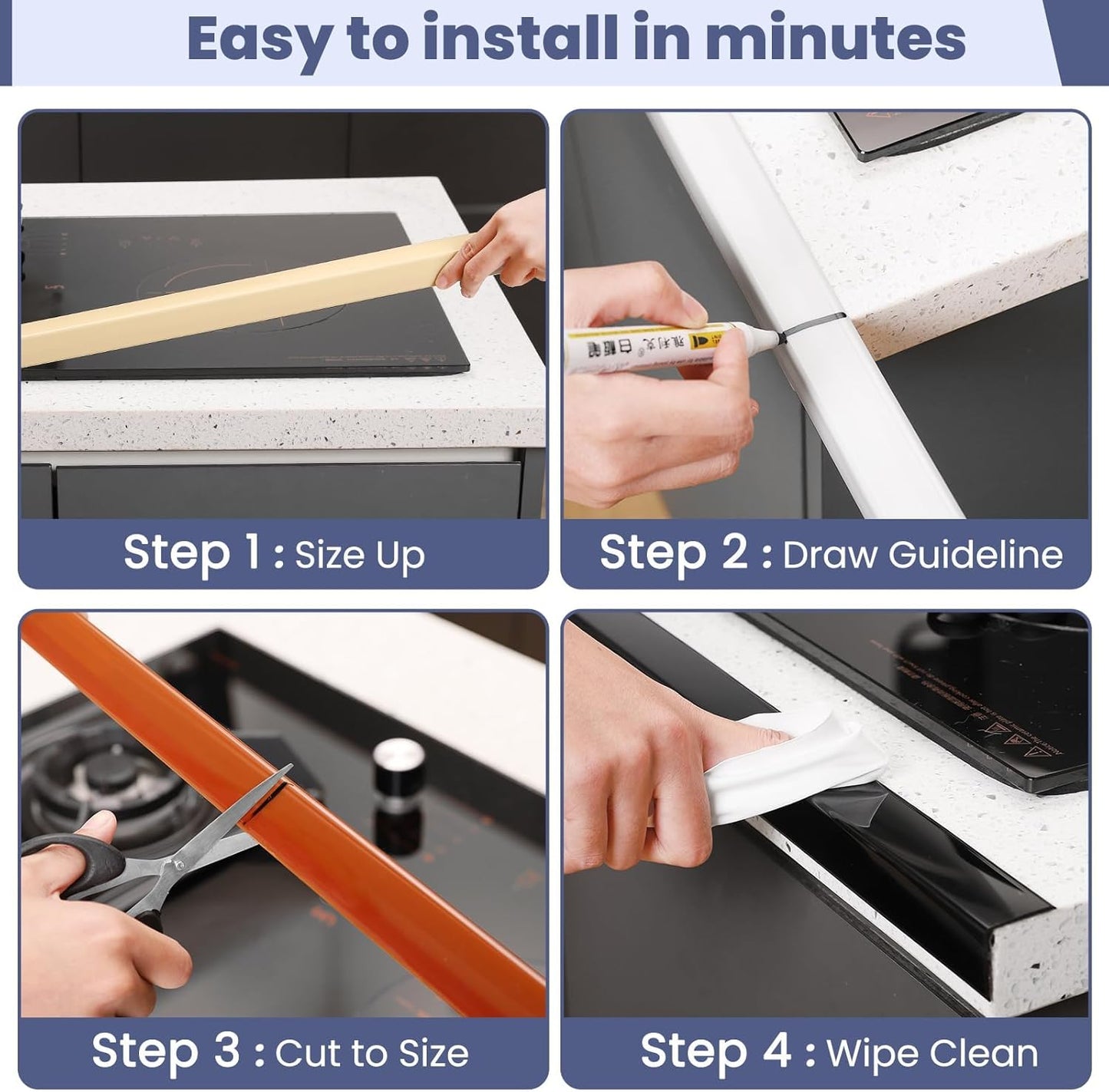 2PCS Wall Corner Protectors Guards - Self Adhesive Corner Protector & Corner Guards for Walls Edge Protection, Easy to Apply - No Tools Needed(Beige, 47.24"x1.18")