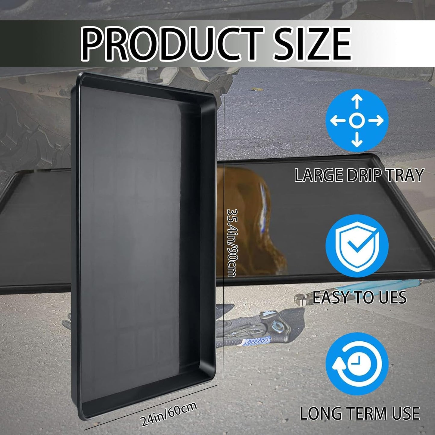 6Pcs Auto Oil Drip Pan Extra Large Oil Drip Pan for Under Car to Keep Garage Floor Show Room Driveway Safe and Clean(35.4 x 24 x 1.6 inch) (6PCS)