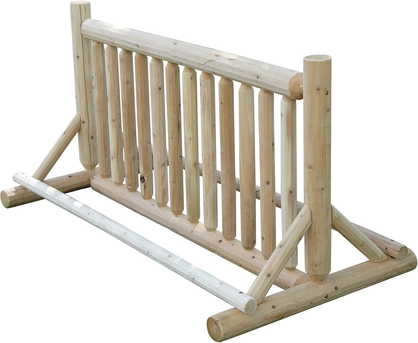 13-Place Bike Log Rack, Outdoor Bike Stand, Freestanding Commercial Bicycle Storage Racks, Standing Rack for Bikes, Bicycle Parking Floor Stand, Ebike Racks, Fat Tire Bikes for Men - Unfinished