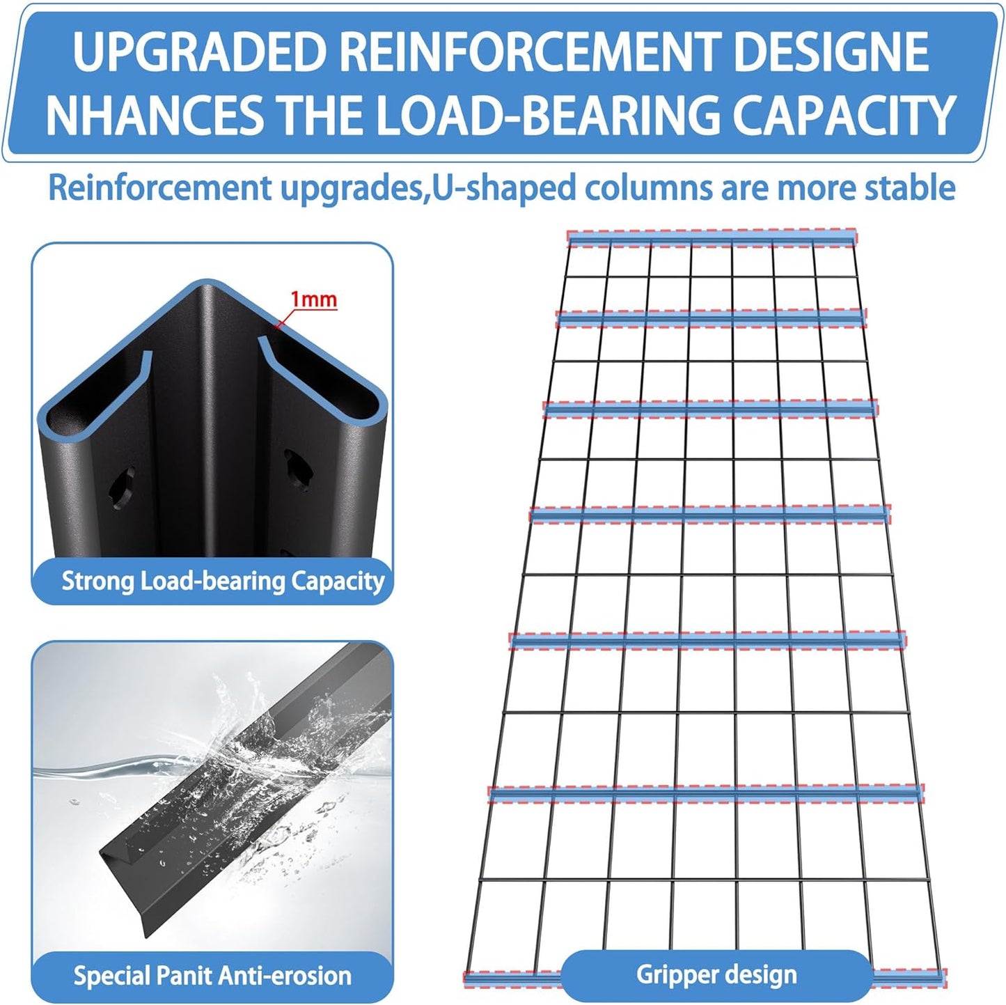 5-Tier Heavy Duty Garage Shelving Unit with Wire Shelves,3000 LBS Capacity Metal Storage Rack 76"H x 60"W x 24"D,Adjustable Boltless Steel Shelves for Garage,Basement,Pantry,Warehouse.2 Pack
