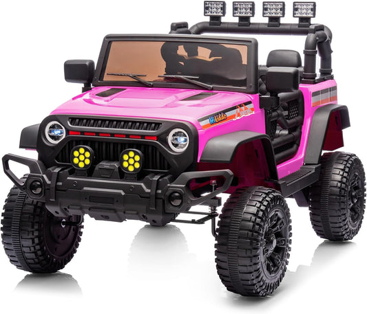 12V Kids Ride on Car Truck, Kids Electric Vehicles Car Ride on Toy for Toddlers w/Remote Control - Pink