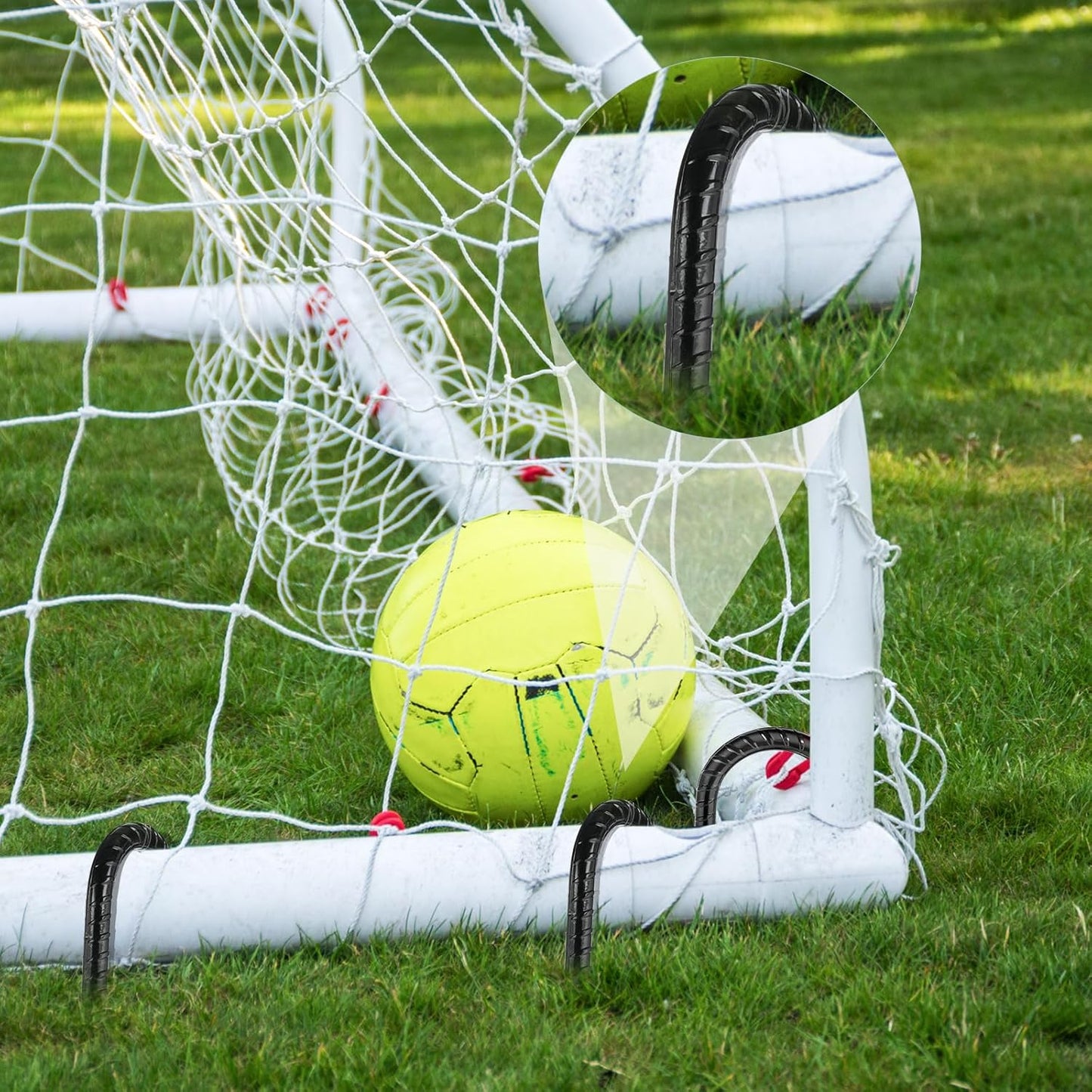 16 Inches 24-Pack J Hook Rebar Stakes Heavy Duty Tent Stakes with Chisel Point End, Steel Ground Anchors Metal Garden Stakes Chain Link Fence Stakes Black Coated