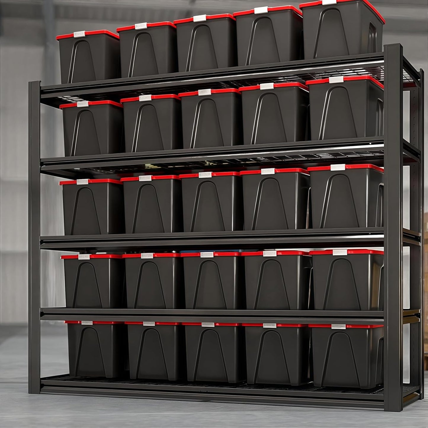 62" W x 24" D x 84" H Garage Shelving Heavy Duty Metal Shelving 3500LBS Storage Shelves Adjustable Metal Shelves for Storage Industrial Garage Shelves for Warehouse Basement