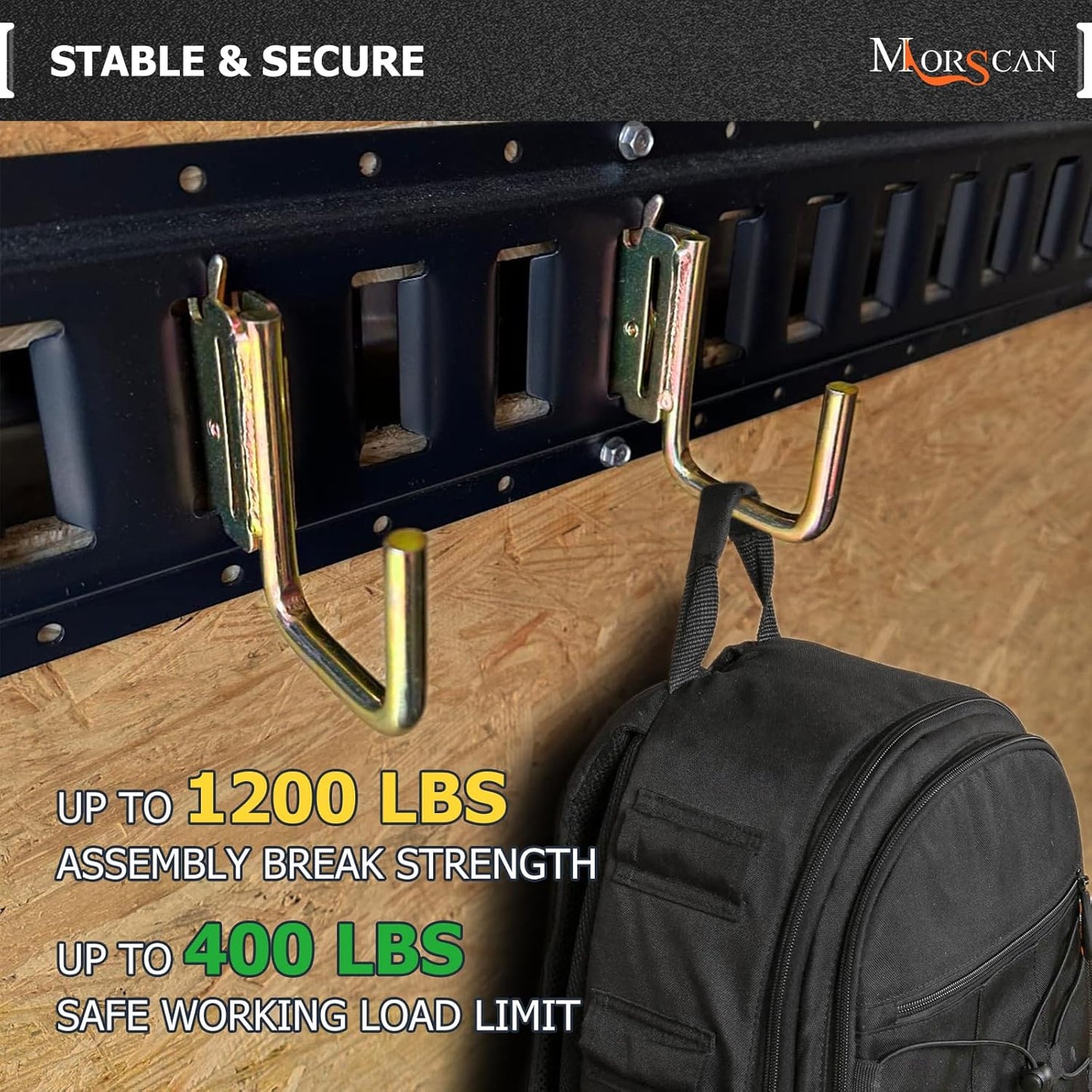 10 Pack 2" E Track J Hooks Heavy Duty Galvanized Steel E-Track Tie Down Accessories for Box Truck, Enclosed Trailer, Garage, Vans, Warehouse, Workshop