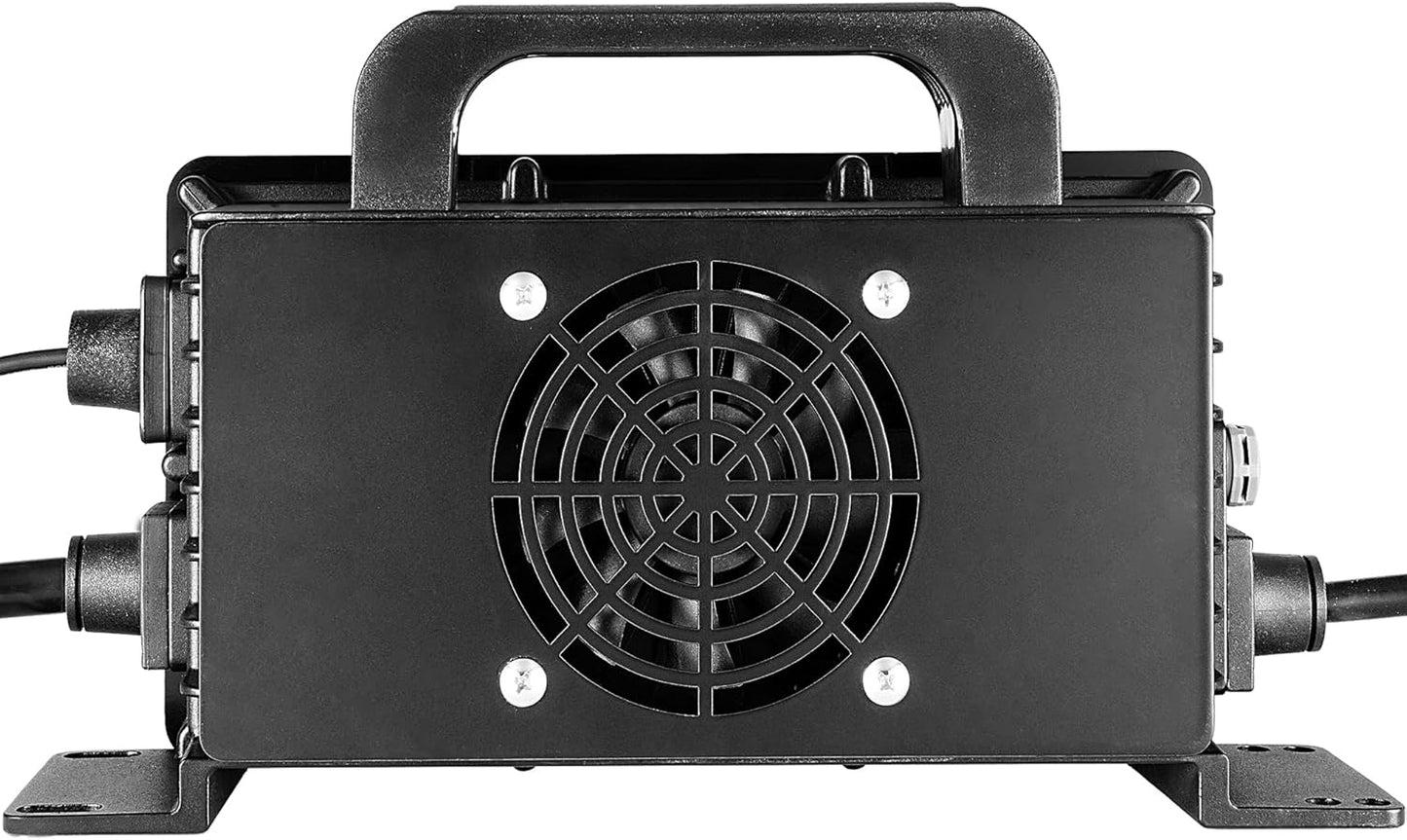 1400W Lead Acid Battery Charger 48 Volt 15 AMP 3-Pin Round Plug Club Car DS and Precedent Golf Carts