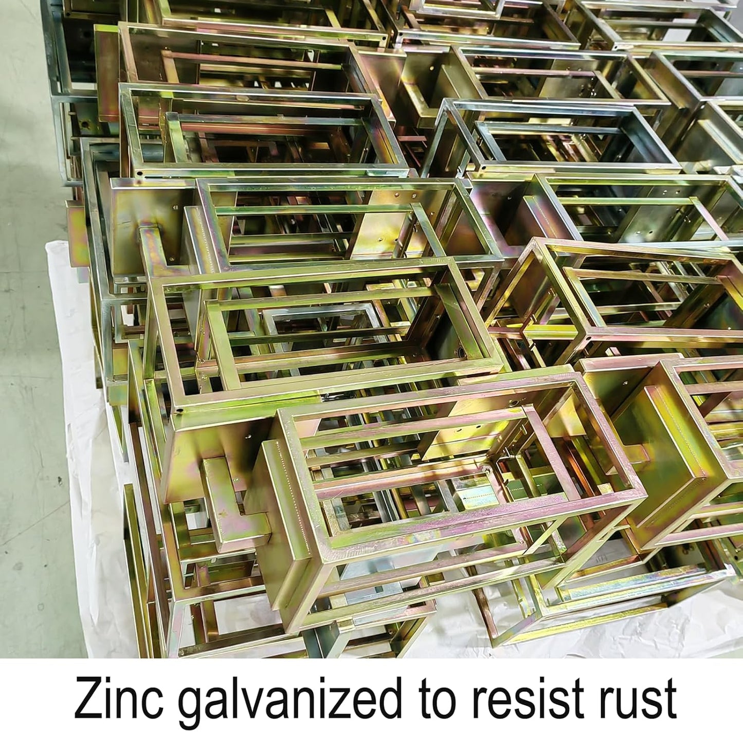 14" Outdoor Wall Light Fixtures Waterproofed Exterior Lantern W/Sturdy Rectangular Double Cage In Old Rust&Clear Tempered Glass,Sconce Mounted For House Patio,Front door,Porch,Yard, Lighting 2Pack