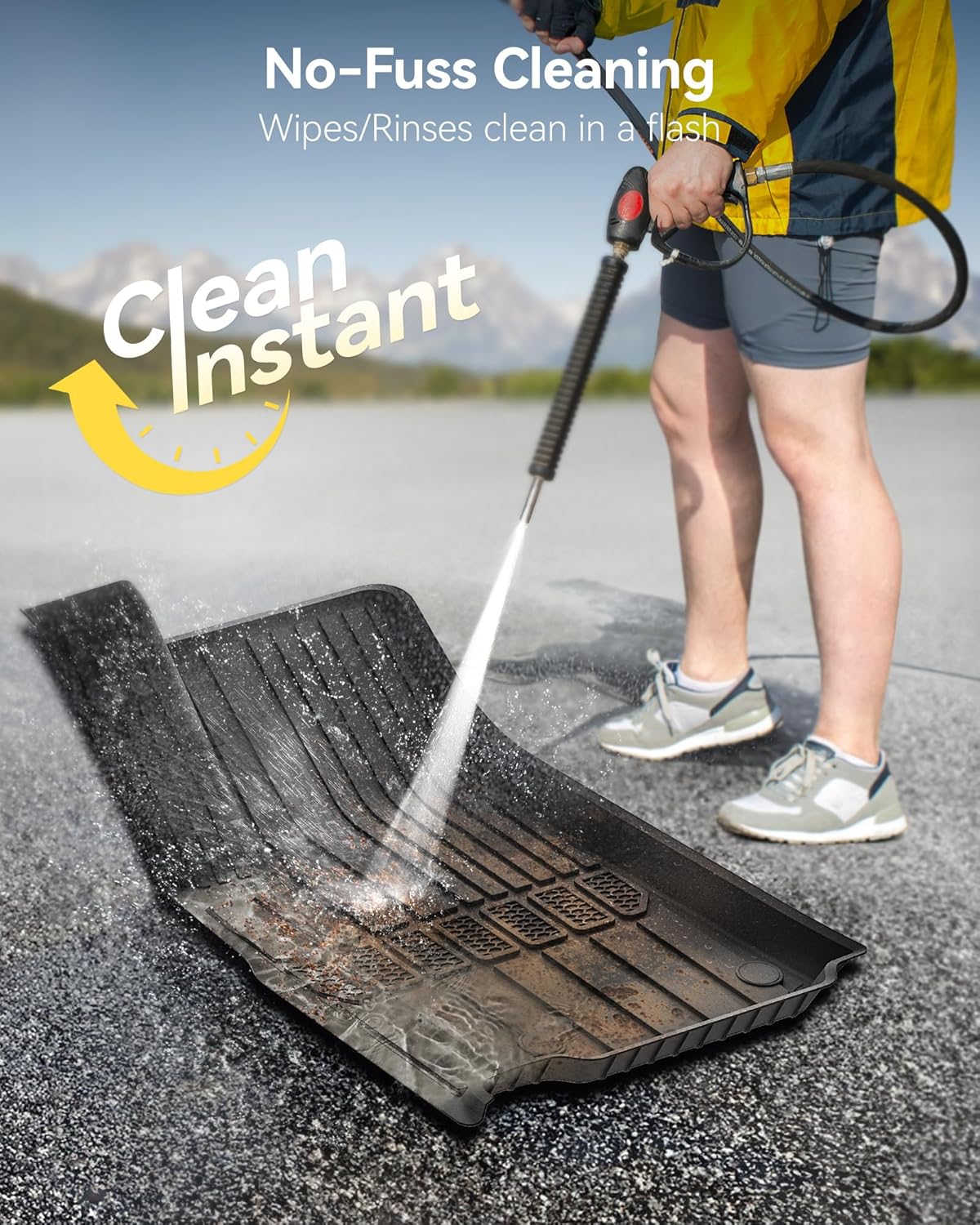 3W Floor Mats Fit for Jeep Grand Cherokee L 2021-2024 2025, TPE All Weather Custom Fit Floor Liner for 1-3 Rows Full Set Car Mats Black (Only for 6 Seater Without Center Console)