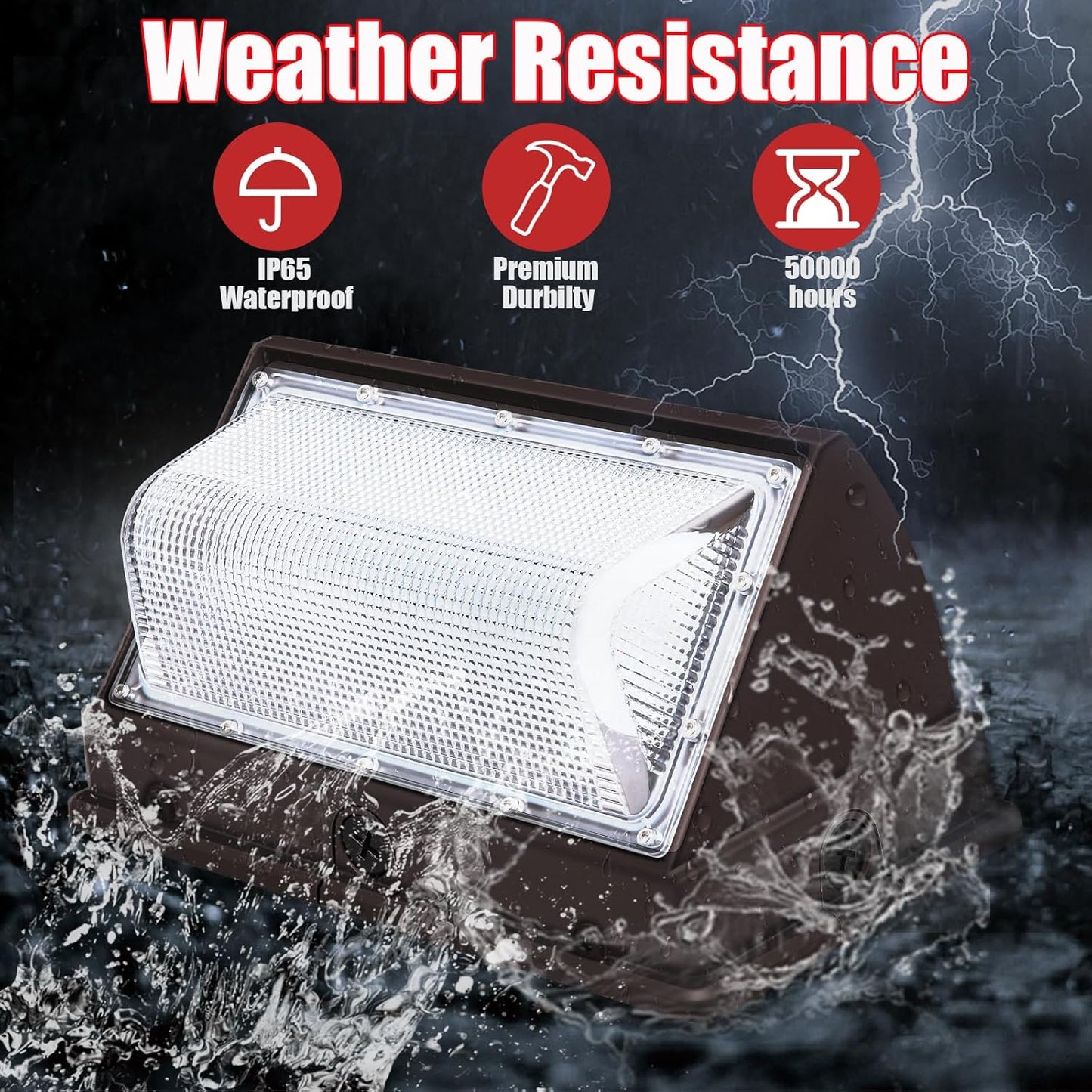 120W LED Wall Pack Lights, Extremely Bright Commercial Outdoor Wallpack, 5000K Daylight IP65 Waterproof Wall Light Exterior Security Lighting for Garage Backyard Parking Lot ﻿