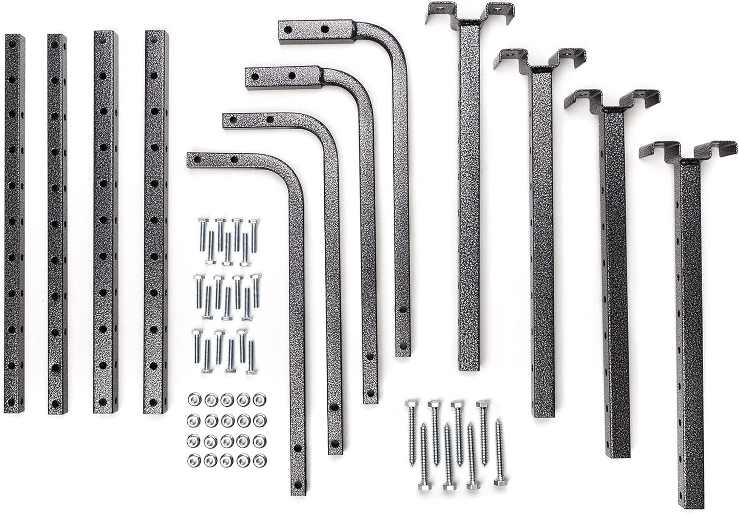 80844-10 34 in. x 26 in. Adjustable Garage Ceiling Mount Storage Rack Kit - Hammertone