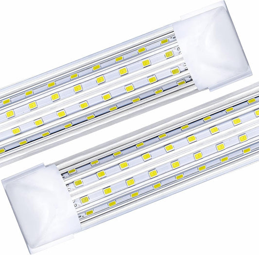 20 Pack, LED Shop Light, 8FT 144W 14500LM 6000K, Cold White, U Shape, Clear Cover, Hight Output, Linkable Shop Lights, T8 LED Tube Lights, LED Shop Lights for Garage 8 Foot with Plug