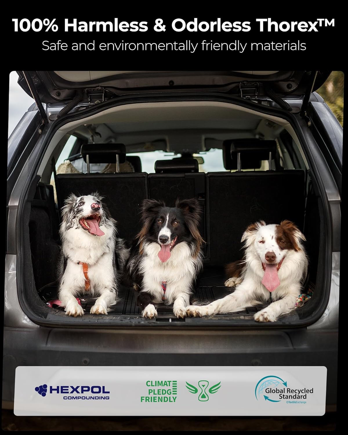 3W Cargo Liner Fit for 2022-2025 Jeep Grand Cherokee (Non L) TPE All Weather Custom Fit Trunk Mat, Black