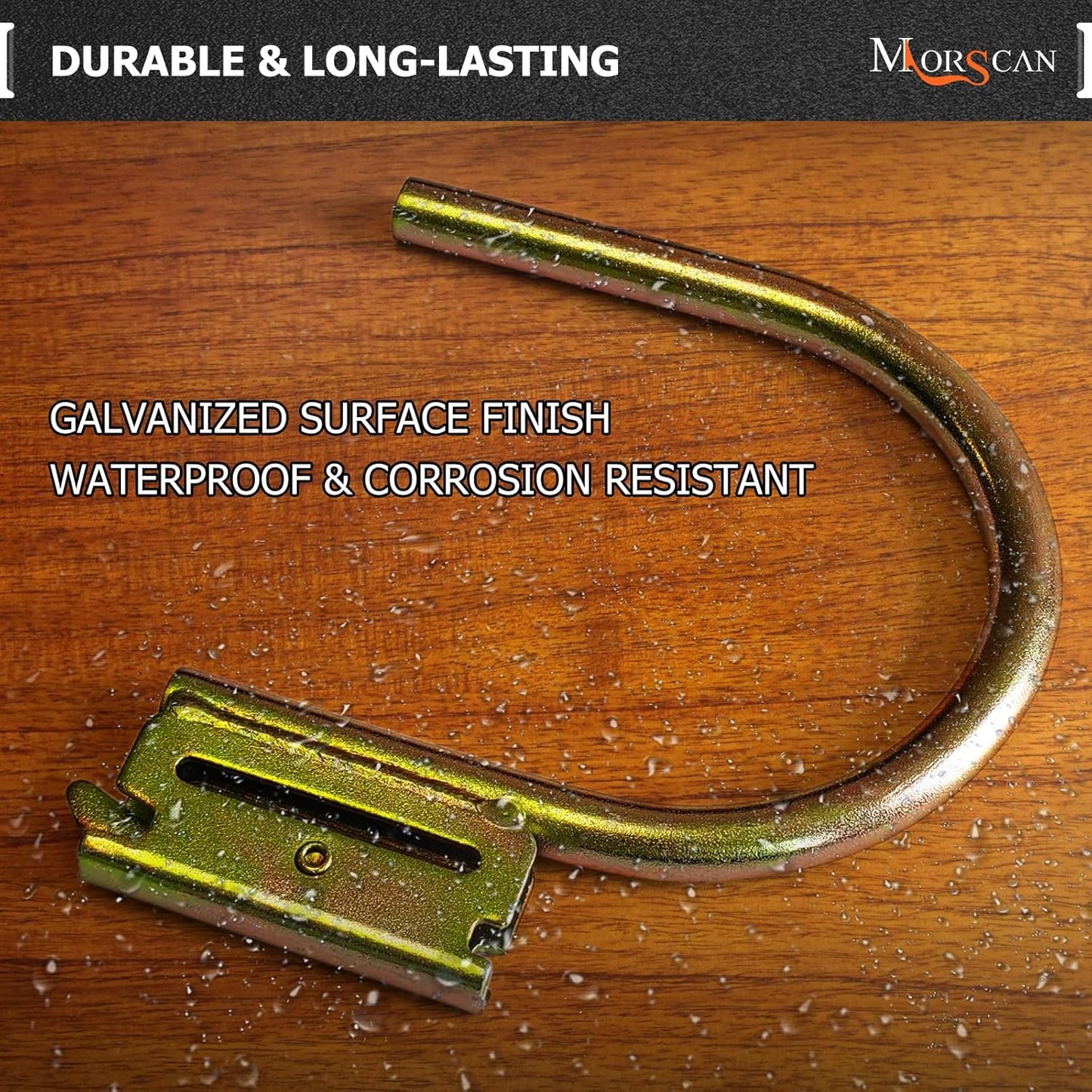 4 Pack 4" E Track J Hooks Heavy Duty Galvanized Steel E-Track Tie Down Accessories for Box Truck, Enclosed Trailer, Garage, Vans, Warehouse, Workshop