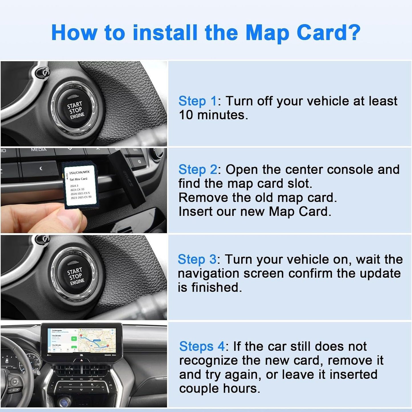 2025 Upgraded KMV6 66 EZ1B Navigation SD Card Map USA/CAN/MEX CX-5(2024-2025), CX-30/Model 3(2024), CX-90(2023-2025), KMV66Z1B Latest Navigation SD Card