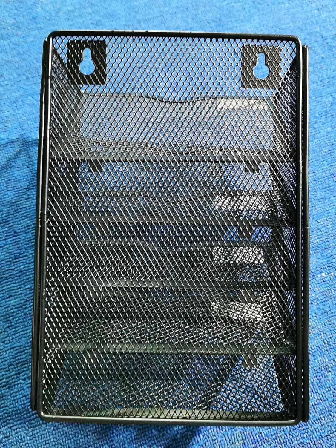 5-Tier Wall Mount All Metal Sandpaper Organizer, Hanging Sandpaper Storage Rack Holder for 5" & 6" Sanding Discs, Woodworking Tool Box Accessories (Black)